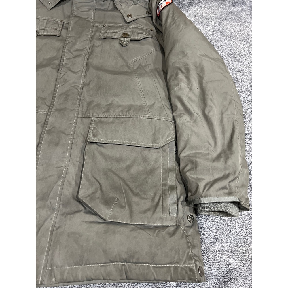 Pajar Canada Mens Grey Down Filled Hooded Parka Winter Coat Large P6J0057F13 - Picture 7 of 16